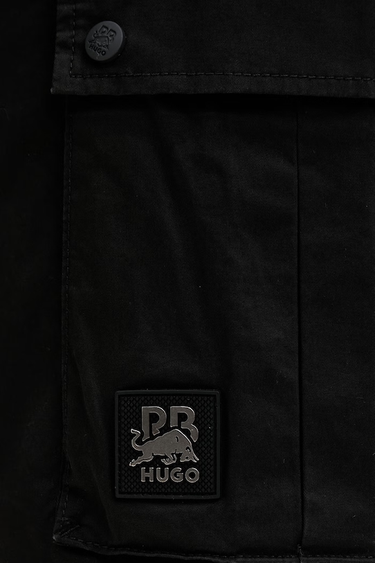 HUGO szorty cargo męskie bawełniane Gregry_RB czarny 50559604
