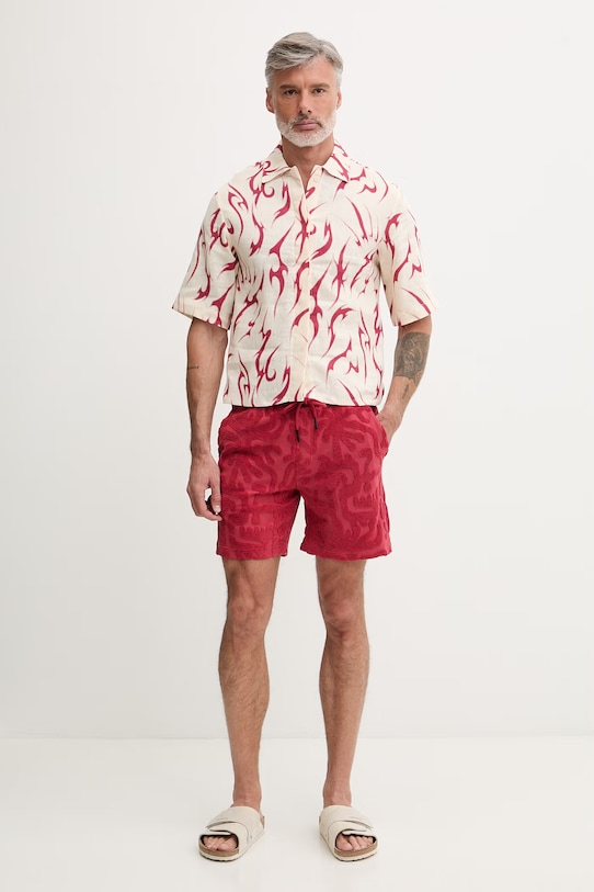 OAS szorty męskie z bawełną 201002.3004 czerwony SS26