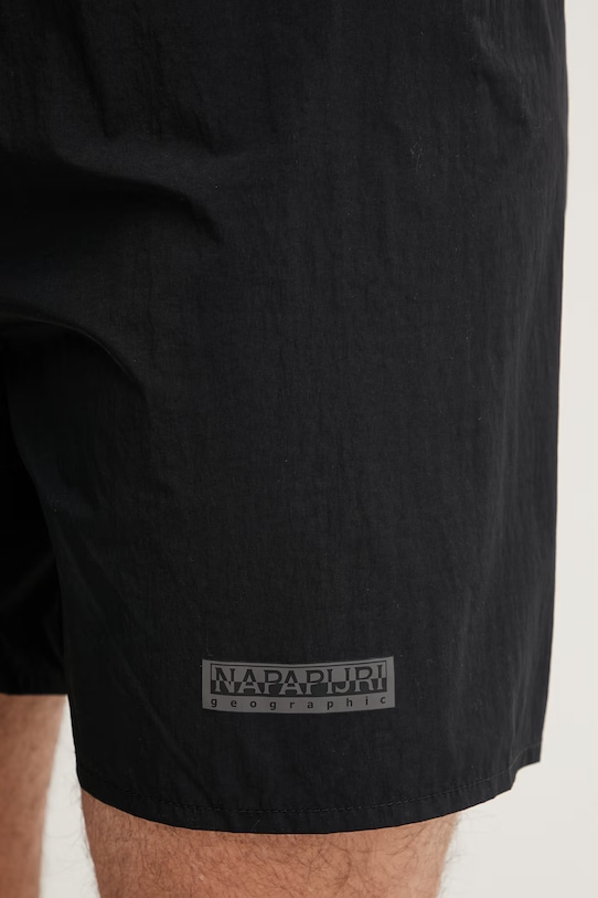 Napapijri szorty kąpielowe męskie BOX LOGO czarny NP0A4HAX9411