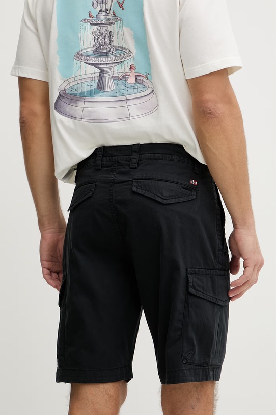 Odzież Napapijri szorty męskie bawełniane N-Deline NP0A4HOT0411 czarny