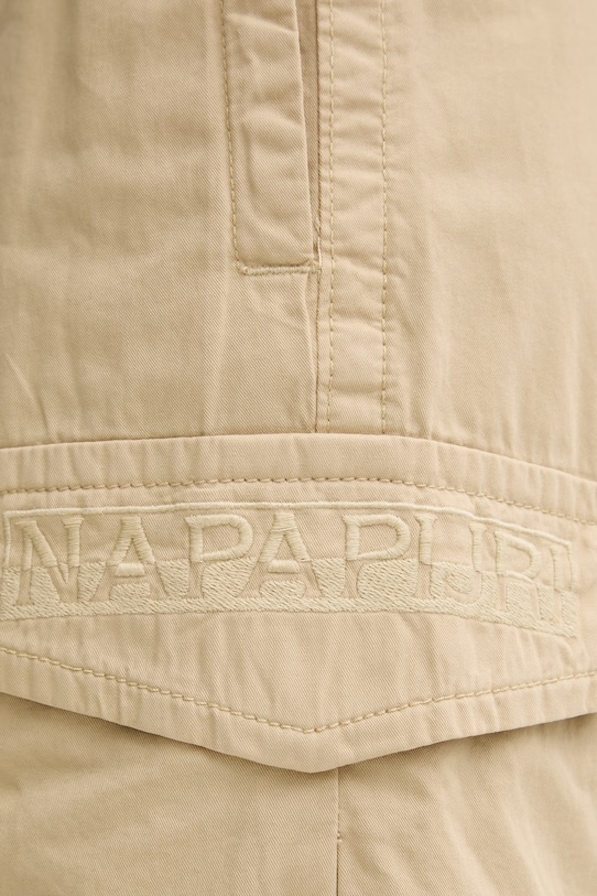 Napapijri szorty cargo męskie bawełniane N-Deline beżowy NP0A4HOTN3D1