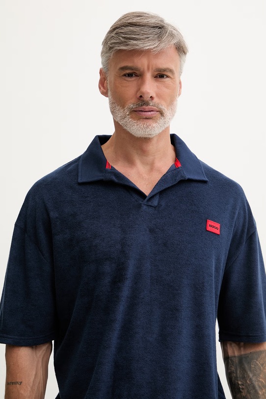 HUGO loungewear šortky pánské s bavlnou TERRANCE SHORTS námořnická modř 50559743