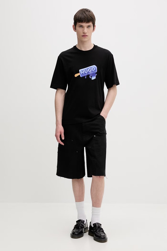 HUGO Blue шорти чоловічі бавовняні Giron262WS 50561341 чорний SS26