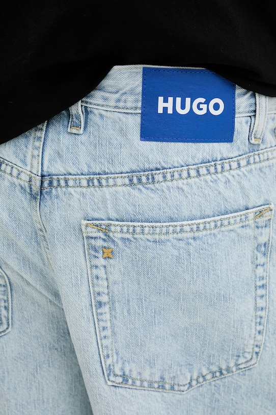 HUGO niebieskie szorty męskie bawełniane MASON/S niebieski 50555997