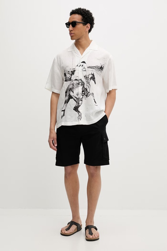 HUGO cargo šortky pánské Craysen262S 50556891 černá SS26