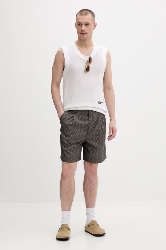 HUGO pantaloni scurți pentru bărbați, cu amestec de lână Cino262SF1 50556915 gri SS26
