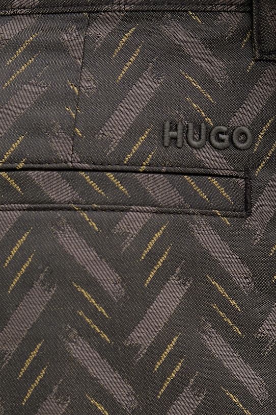 HUGO szorty męskie z dodatkiem wełny Cino262SF1 szary 50556915