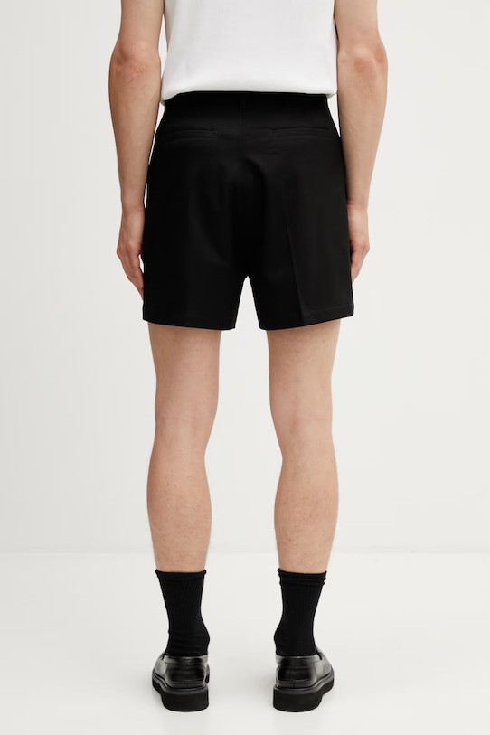 Odzież Fred Perry x Kris Van Assche szorty eleganckie męskie z wiskozą ST2104 czarny