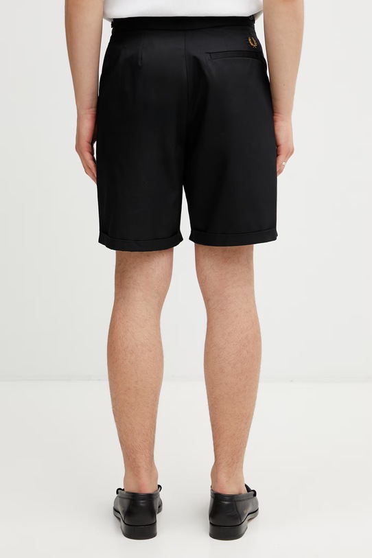 Odzież Fred Perry szorty bawełniane męskie S2301 czarny