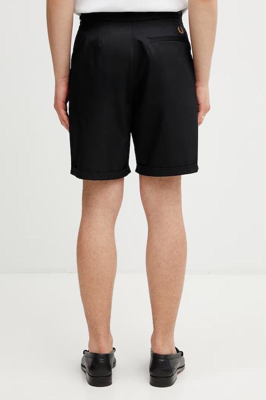 Odzież Fred Perry szorty bawełniane męskie S2301 czarny