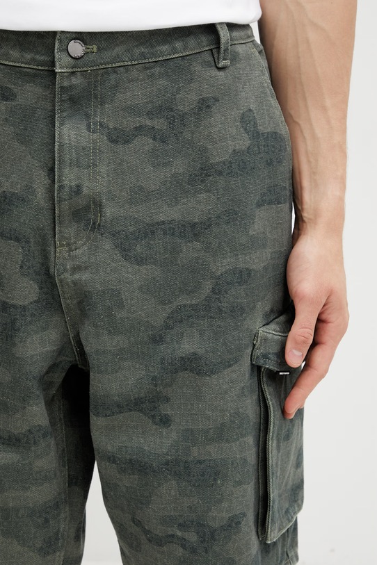 Daily Paper camo cargo szorty cargo bawełniane męskie zielony 2610017