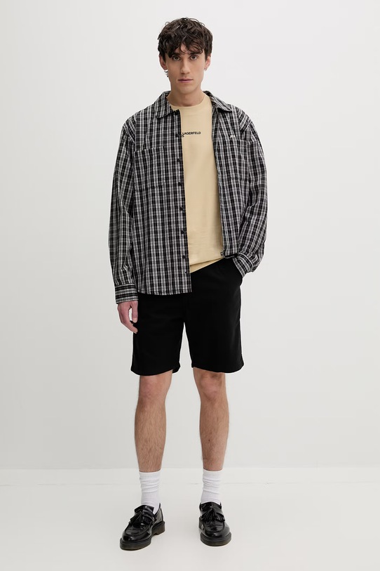 Karl Lagerfeld Jeans Σορτς Ανδρικά Βαμβακερά B2M10129 μαύρο SS26