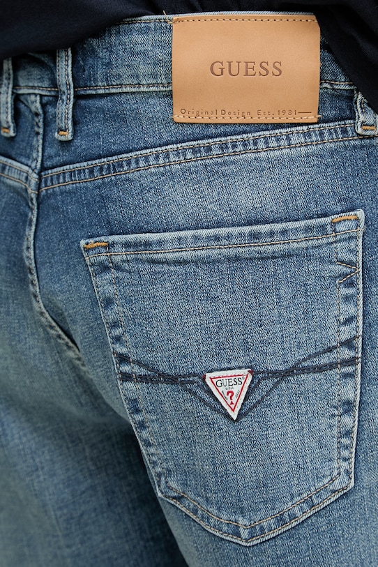 Guess σορτς Ανδρικά με βαμβάκι μπλε M6GD27.D0777