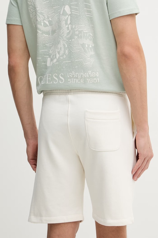 Odzież Guess szorty dresowe męskie bawełniane M6GD12.K3020 beżowy