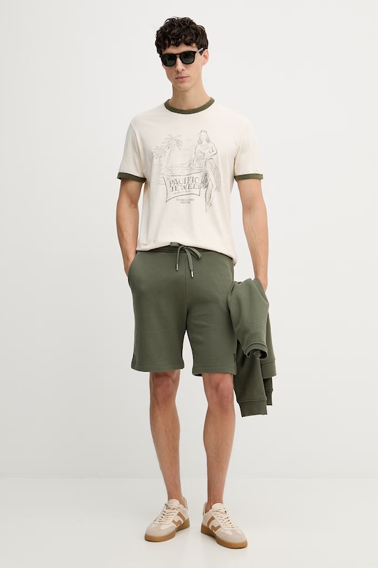 Guess teplákové šortky pánske bavlnené M6GD12.K3020 zelená SS26