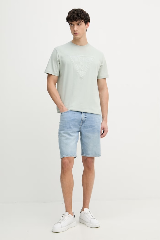 Guess σορτς Ανδρικά με βαμβάκι RODEO M6GD27.D0778 μπλε SS26