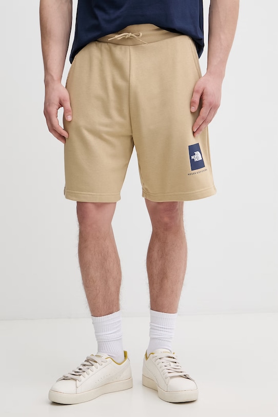 The North Face szorty dresowe męskie z bawełną LIGHT REGULAR beżowy NF0A8GQ8LK51