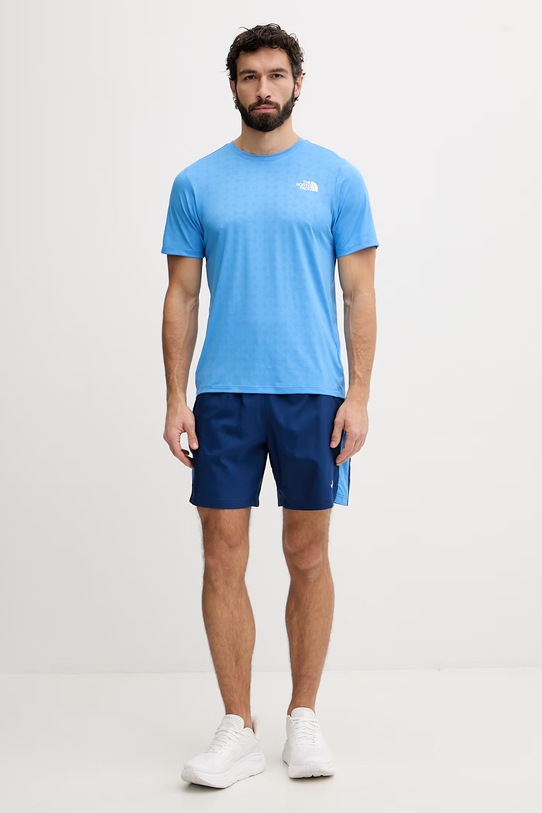 The North Face szorty sportowe męskie 24/7 color block NF0A8BEQL8X1 granatowy SS26