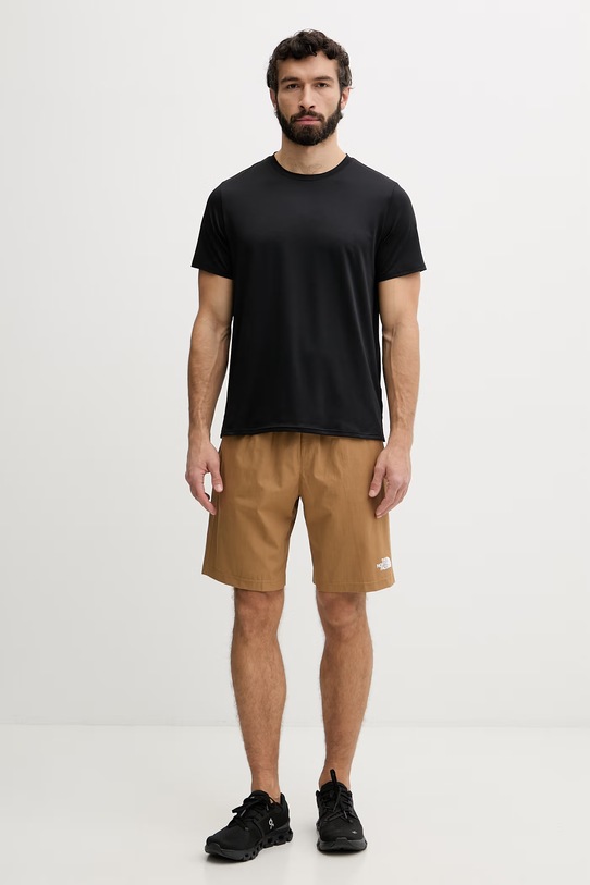 The North Face szorty sportowe męskie bawełniane z elastanem NF0A8BTC1731 brązowy SS26