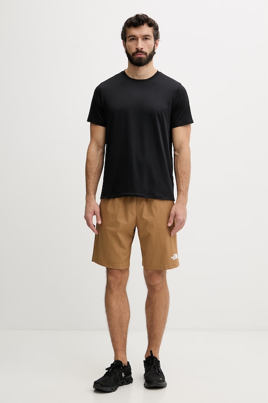 The North Face szorty sportowe męskie bawełniane z elastanem NF0A8BTC1731 brązowy SS26