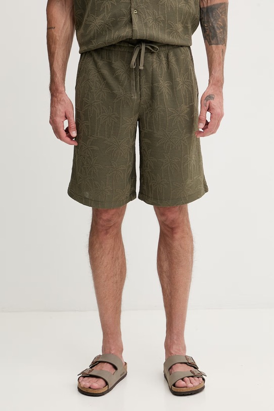 Guess teplákové šortky pánske zelená F6GD03.KG362