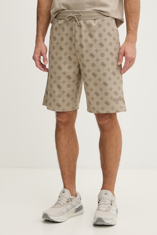 Guess szorty dresowe męskie OVIDO beżowy Z6GD03.K2851