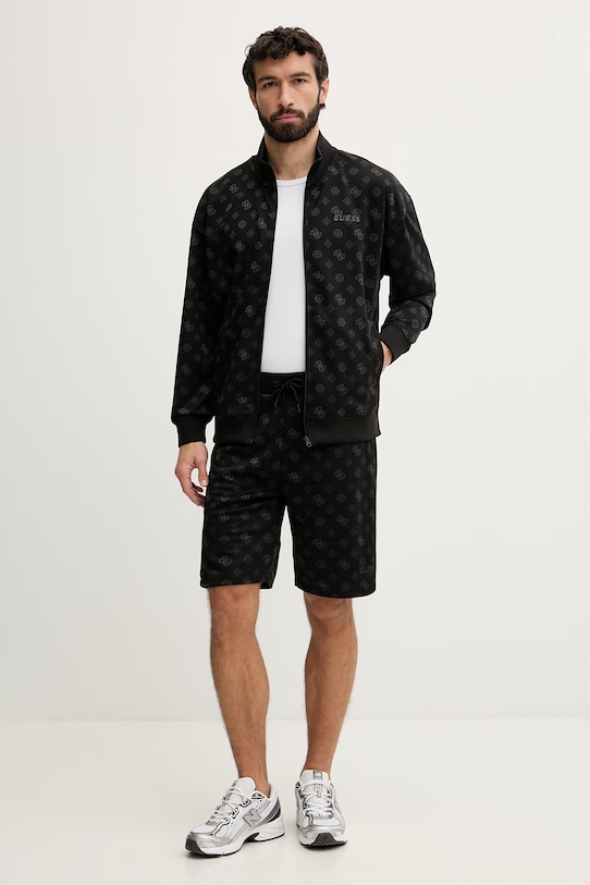 Guess szorty dresowe męskie OVIDO Z6GD03.K2851 czarny SS26