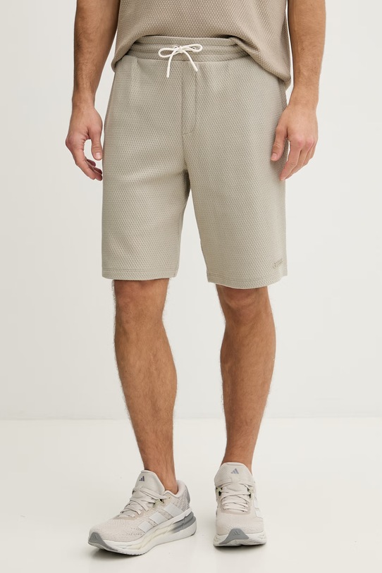 Guess szorty dresowe męskie bawełniane JHONNY zielony Z6GD10.K3209