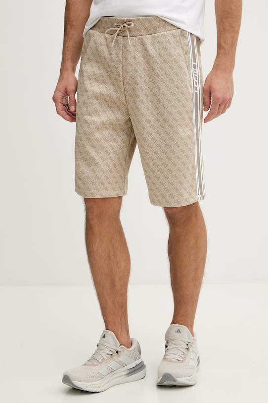 Guess szorty męskie PARIMO beżowy Z6GD12.K3220
