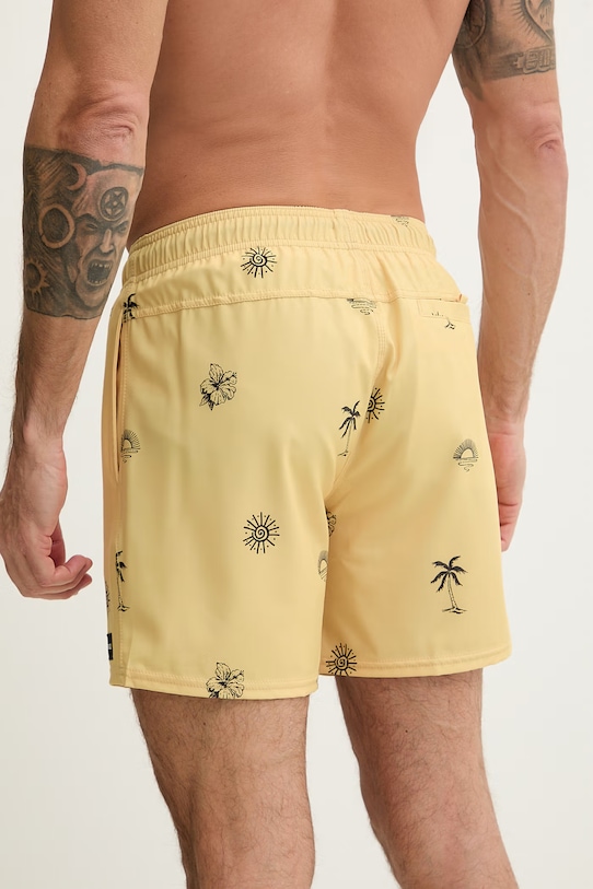 Oblečenie Rip Curl plavecké šortky pánske SESSIONS VOLLEY 0EKMBO žltá