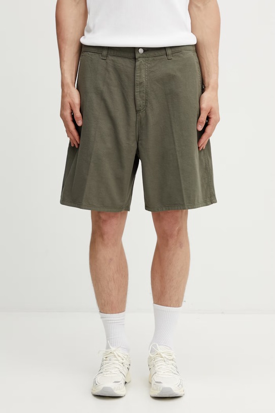 Carhartt WIP Walter Single Knee Short szorty bawełniane męskie zielony I036491.11GD