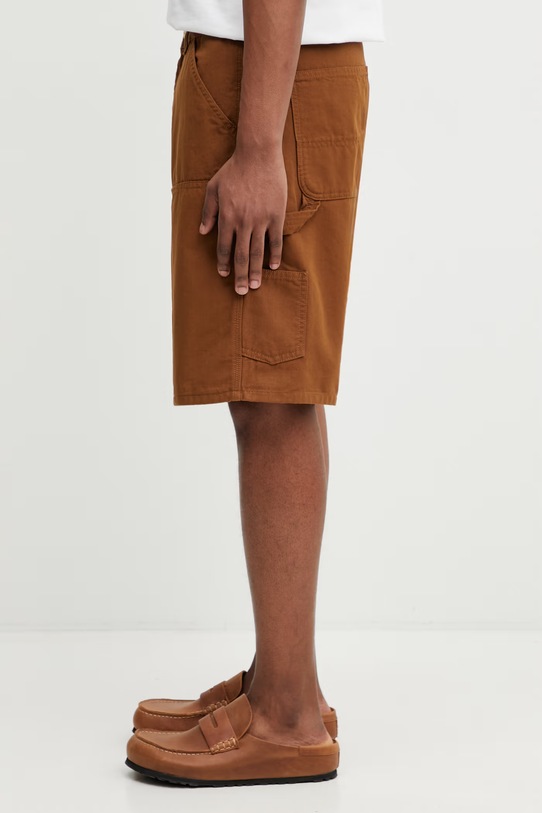 Carhartt WIP Double Knee Short szorty bawełniane męskie I034793.HZ02 brązowy SS26