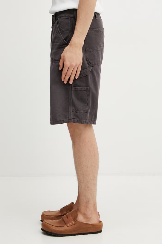Carhartt WIP Double Knee Short szorty bawełniane męskie I036483.3IS4O brązowy SS26