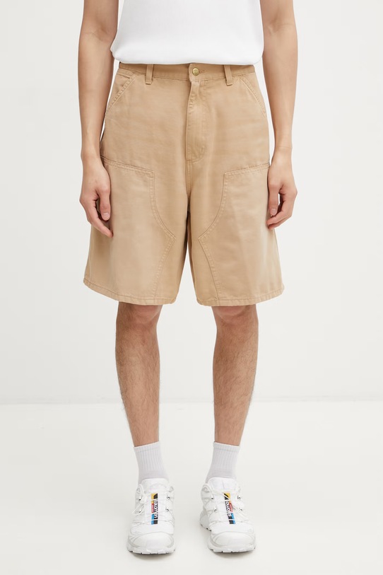 Carhartt WIP Double Knee Short szorty cargo bawełniane męskie beżowy I036483.07E4O