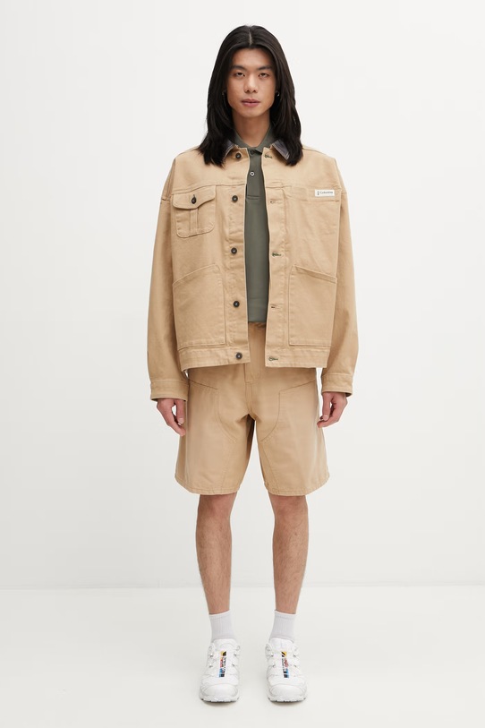 Carhartt WIP Double Knee Short szorty cargo bawełniane męskie I036483.07E4O beżowy
