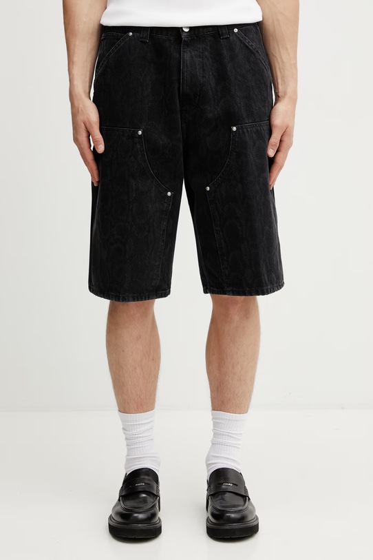 Carhartt WIP OG Double Knee Short szorty bawełniane męskie czarny I036590.3R260