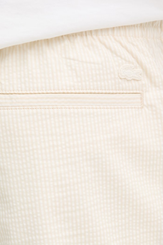 Lacoste pantaloni scurți pentru bărbați, cu bumbac bej GH1977