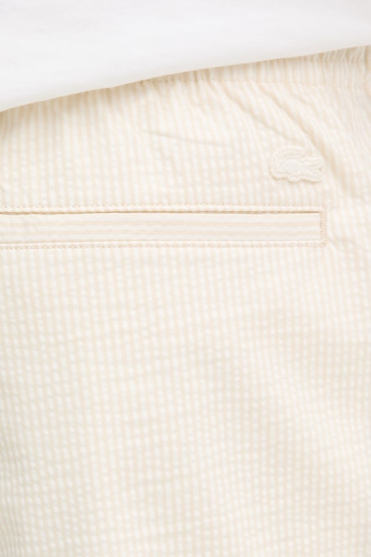 Lacoste pantaloni scurți pentru bărbați, cu bumbac bej GH1977