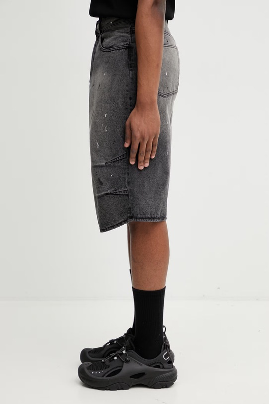 BEAMS σορτς ντένιμ Ανδρικά 1121.1641.791 μαύρο SS26