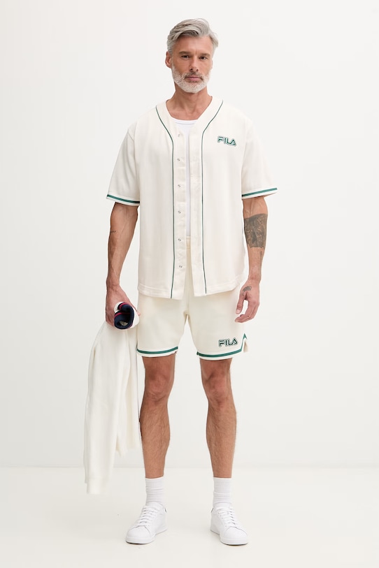 Fila sportovní šortky pánské s bavlnou STATUTO FAM1214 béžová SS26