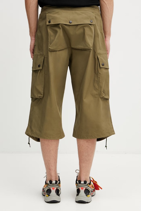 Odzież Needles szorty cargo bawełniane męskie SX159 zielony