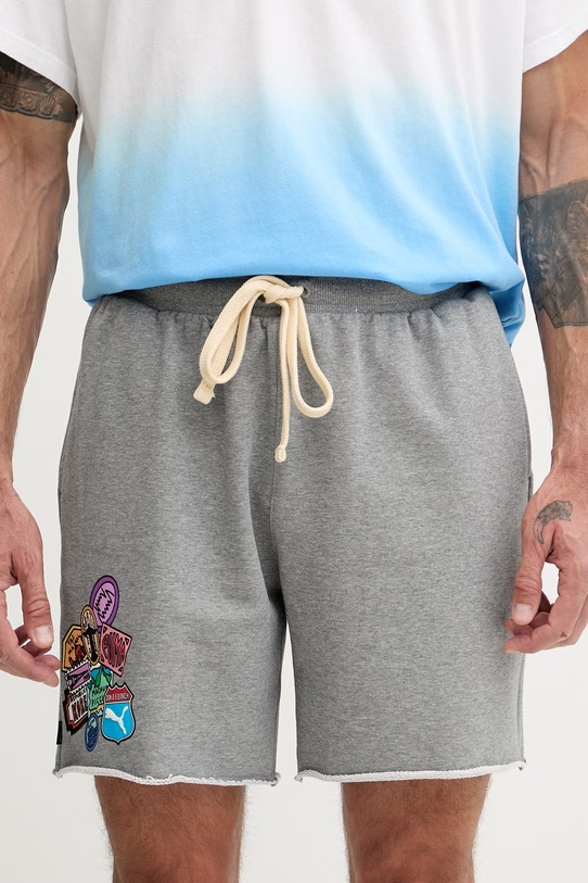 Puma szorty dresowe bawełniane ATW Dylan Terry szary 635063