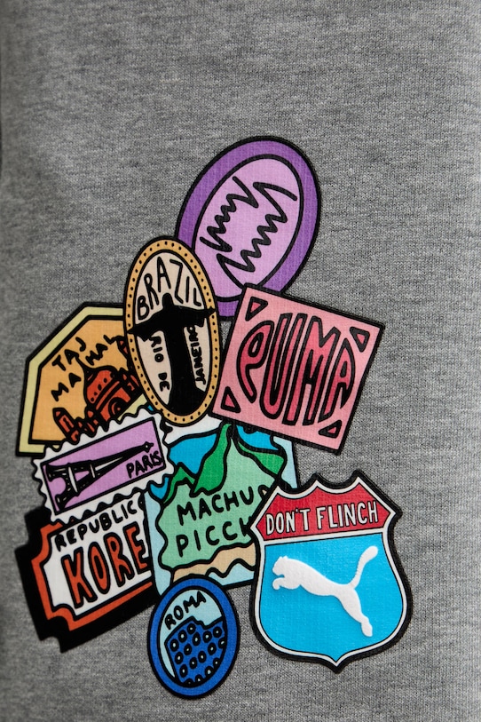 Puma szorty dresowe bawełniane ATW Dylan Terry szary 635063