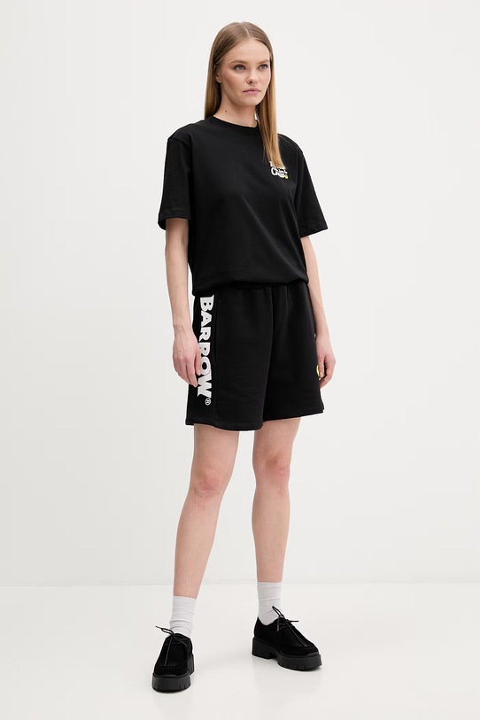 Barrow szorty bawełniane S6BWUABE004 czarny SS26