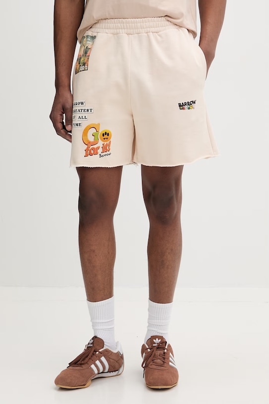 Barrow szorty bawełniane beżowy S6BWUABE034
