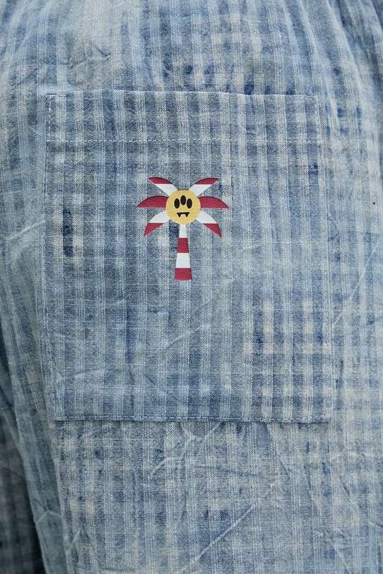 Barrow szorty bawełniane niebieski S6BWUABE056