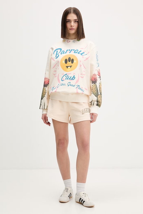 Barrow Кофта из хлопка S6BWUASW067 бежевый SS26