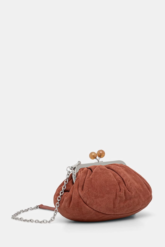 Weekend Max Mara torebka zamszowa AVALOIS 2615511014600 brązowy SS26