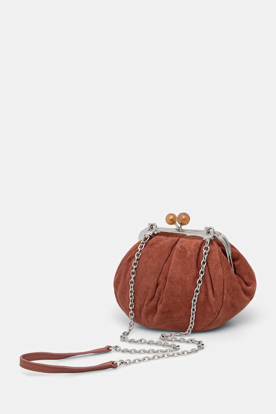 Akcesoria Weekend Max Mara torebka zamszowa AVALOIS 2615511014600 brązowy