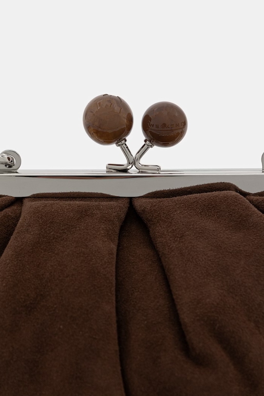 Weekend Max Mara torebka zamszowa AVALOIS brązowy 2615511014600